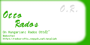 otto rados business card